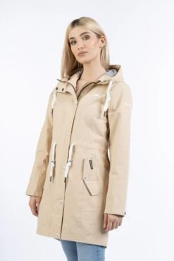 Schmuddelwedda Outdoor Jassen Functionele Jas Bridgepot Dames Beige -Kledingwinkel 023b57cc39c1b83a531838f7d15b37a1