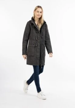 Schmuddelwedda Duffelcoats Tussenmantel Dames Donkergrijs -Kledingwinkel 025cabfe37c2e7308e11f2ae3457355a