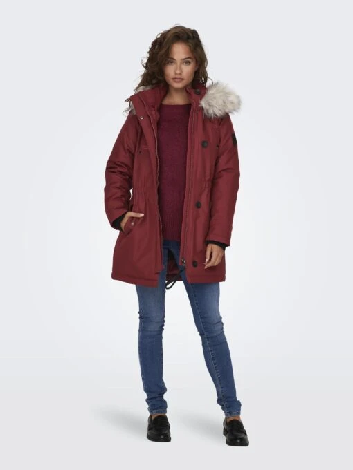 ONLY Parkas Winterparka Dames Rood -Kledingwinkel 0325b459dfa66fb45cc595d21656dedc scaled