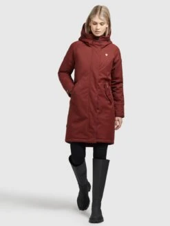 Khujo Parkas Tussenparka Dames Roestrood -Kledingwinkel 0ab47665528fbc0131f15e8c85504190