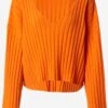 EDITED Basic Truien Trui Thamara Dames Oranje -Kledingwinkel 0b77536a99ce5cd161a34a2af44a27d2