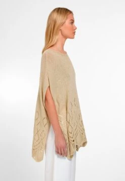 Ponchos & Kimonos Cape Dames Beige -Kledingwinkel 0c4cb6207095d46ecd6032decb555a0f