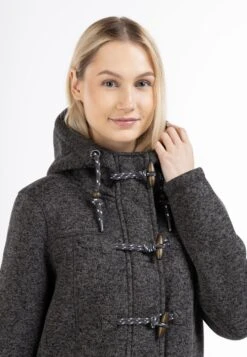 Schmuddelwedda Duffelcoats Tussenmantel Dames Donkergrijs -Kledingwinkel 0fdf4681421e3adad5bc9a672831a122