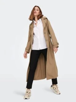 ONLY Trenchcoats Tussenmantel Line Dames Lichtbruin -Kledingwinkel 16c50cc77ef35b67599fccb480a17e6c