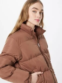 URBAN CLASSICS Gewatteerde Jassen Winterjas Dames Lichtbruin -Kledingwinkel 1daec96f257561fcffe36693c980bd47