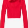 BERSHKA Coltruien Trui Dames Rood -Kledingwinkel 1e369931dbc83a36569d6fe4304946ea