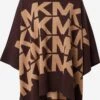 MICHAEL Michael Kors Ponchos & Kimonos Cape Dames Lichtbruin / Donkerbruin -Kledingwinkel 1ec53f2dc373c10a8f7f68d9f1ec4dcb