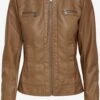 ONLY Leren Jassen Tussenjas Bandit Dames Karamel -Kledingwinkel 1fc517fe63a5cdde0255b9567b92ad12