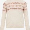 Vero Moda Curve Fijngebreide Truien Trui FIFI FAIRISLE Dames Beige -Kledingwinkel 26eebc2a1243847fb05b646ab386e35d