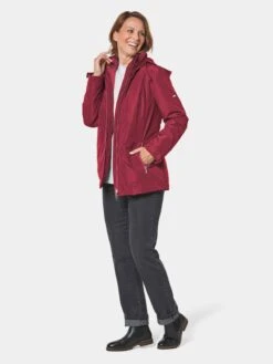 GOLDNER Outdoor Jassen Functionele Jas Dames Rood -Kledingwinkel 28d910c702d53a88f2a58447c1847fcd