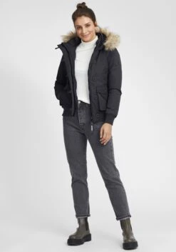 OXMO Winterjassen Winterjas Acila Dames Zwart -Kledingwinkel 292b253424c872835b6fd86ab3e17e00