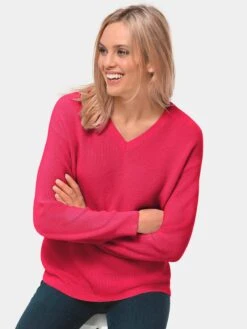 GOLDNER Basic Truien Trui Dames Pink -Kledingwinkel 29e900a43a344cee9bd6d6012c816a50