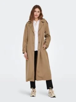 ONLY Trenchcoats Tussenmantel Line Dames Lichtbruin -Kledingwinkel 311a65b911ecb2d13ea9ba358a728895