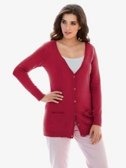 Heine Vesten Gebreid Vest Dames Rood -Kledingwinkel 34bffdf37cd1e8b36694aa263972fd3b