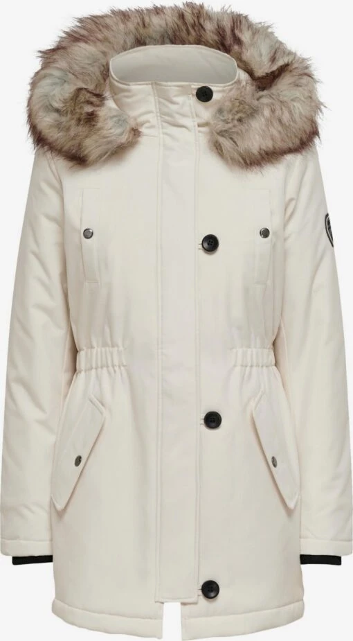 ONLY Parkas Winterparka Iris Dames Crème -Kledingwinkel 37691010088a534d7ee874b2791d426d scaled