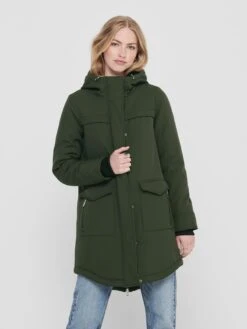 ONLY Parkas Tussenparka Maastricht Dames Donkergroen -Kledingwinkel 3911016c75c4ca8ca27c184ce9539ce5