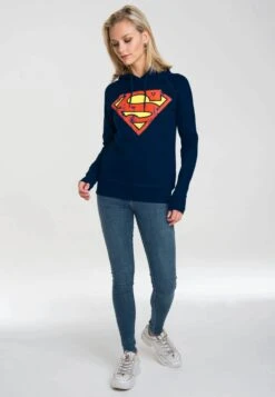 Logoshirt Hoodies Trui DC - Superman Logo Dames Donkerblauw -Kledingwinkel 3af3d238c126d016daf2bd2f763af3fc