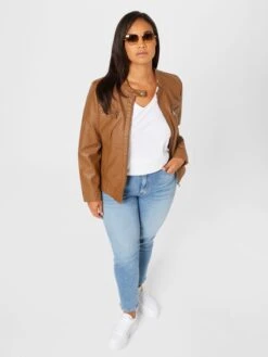 Leren Jassen Tussenjas BANDIT Dames Cognac -Kledingwinkel 3b90774814af5c9e22071fd777cb9a06