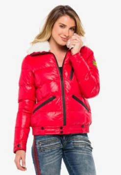 Cipo & Baxx Gewatteerde Jassen Winterjas Spark Dames Rood -Kledingwinkel 3cebdd923f55657412b5977307e836ff