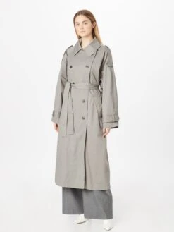 WEEKDAY Trenchcoats Tussenmantel Zenni Dames Stone Grey -Kledingwinkel 3d583f54932a0fed583f340abc711915