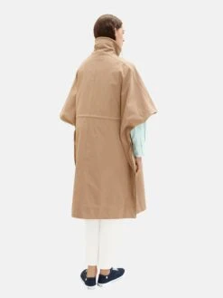 Tom Tailor Ponchos & Kimonos Cape Dames Donkerbeige -Kledingwinkel 420588b8e3ebf0e10e06aa602dd5da7b