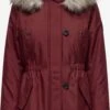 ONLY Parkas Winterparka Dames Rood -Kledingwinkel 43cf9c24428751258c9e809cfb3a293a