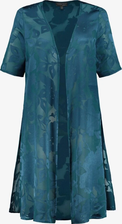 Ulla Popken Ponchos & Kimonos Kimono Dames Petrol -Kledingwinkel 48a6509dedd75ce22284ee048001d725 scaled