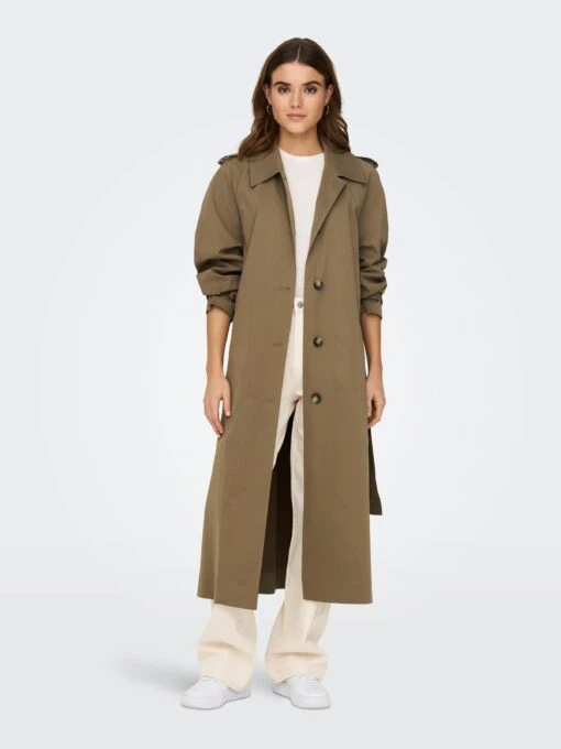 ONLY Trenchcoats Tussenmantel APRIL Dames Bruin -Kledingwinkel 5326a653f32a1a73b52aa2ca34056d5c scaled