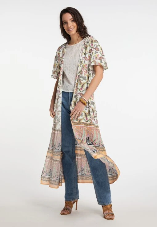 Ponchos & Kimonos Kimono Dames Beige / Crème -Kledingwinkel 54447ba3f045579aabc8f5d49179d898 scaled