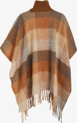 Vila Ponchos & Kimonos Cape Faelyn Dames Karamel / Lichtbruin / Donkerbruin -Kledingwinkel 6356e9759fd00f42b8d92454603d49b6