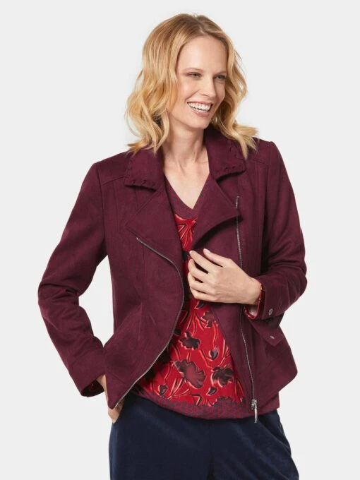 GOLDNER Leren Jassen Tussenjas Dames Bordeaux -Kledingwinkel 653f9eecd2fd069e390eac933263d8c1 scaled