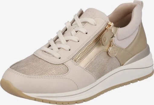 Remonte Fashion Sneakers Sneakers Laag Dames Beige / Lichtbeige -Kledingwinkel 65b9854fa4af28ca59b2923af3495f53