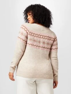 Vero Moda Curve Fijngebreide Truien Trui FIFI FAIRISLE Dames Beige -Kledingwinkel 6a0929b26dc2d13b0d077833d45e545f