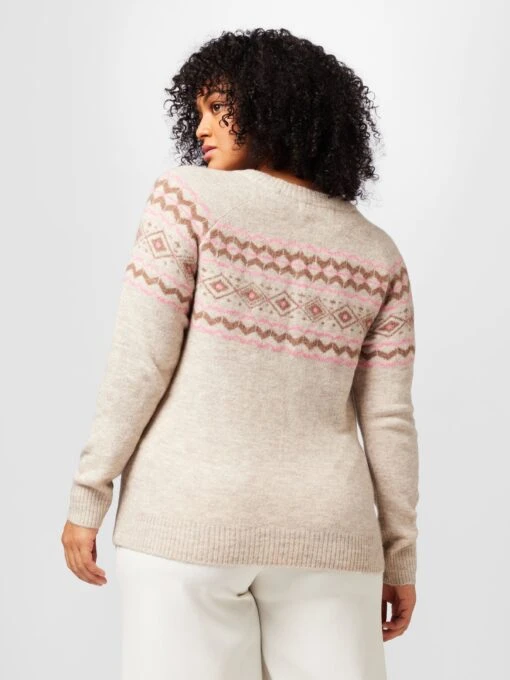 Vero Moda Curve Fijngebreide Truien Trui FIFI FAIRISLE Dames Beige -Kledingwinkel 6a0929b26dc2d13b0d077833d45e545f scaled