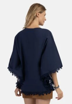 Ponchos & Kimonos Cape Dames Marine -Kledingwinkel 6dc727c4f7a3ec39763e047cf582d30e