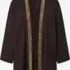 Ulla Popken Ponchos & Kimonos Kimono Dames Bruin -Kledingwinkel 7685568c6cbfaed960334b14e15437b9