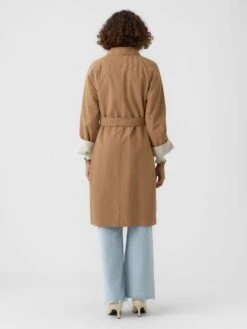 Vero Moda Trenchcoats Tussenmantel Tessa Sofia Dames Bruin -Kledingwinkel 76a6f487353d57c6681731cd4457079f