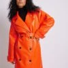 NA-KD Trenchcoats Tussenmantel Dames Oranje -Kledingwinkel 7832ac733778840fde9dcdad44c3fb02