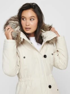 ONLY Parkas Winterparka Iris Dames Crème -Kledingwinkel 78e049f0d6effbf269c65d8b3faa8a31