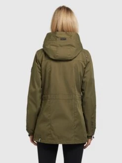 Khujo Parkas Tussenparka ELST Dames Olijfgroen -Kledingwinkel 84abc1d2f566480f2fdec9821c2594a5