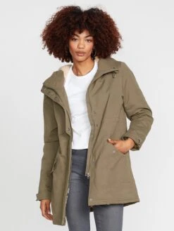 Volcom Parkas Winterparka LESS IS MORE Dames Beige -Kledingwinkel 8565b78856dd66847d582c701c7c825d