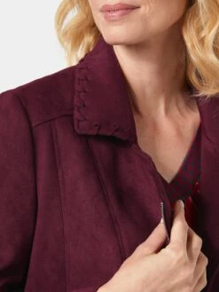 GOLDNER Leren Jassen Tussenjas Dames Bordeaux -Kledingwinkel 86601732b54fadc8e7d0bf24c792838f