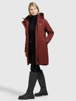 Khujo Parkas Tussenparka Dames Roestrood -Kledingwinkel 88c7a010b382917fe939d8c4a0207619