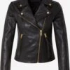 AllSaints Leren Jassen Tussenjas DALBY Dames Zwart -Kledingwinkel 8a72a97c4032f1708cf270b4e978c321