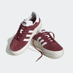 Adidas Originals Fashion Sneakers Sneakers Laag GAZELLE BOLD Dames Donkerrood -Kledingwinkel 8d3f97cf7231d79b057e487d3ec042bc