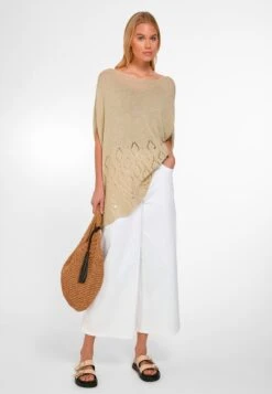 Ponchos & Kimonos Cape Dames Beige -Kledingwinkel 8e4c6f44a555ccedf610ea1c7a626358