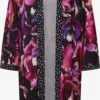 Ulla Popken Ponchos & Kimonos Kimono Dames Pink / Zwart -Kledingwinkel 8e6b21326d44302f61003abbf7134a22