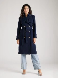 MICHAEL Michael Kors Trenchcoats Tussenmantel Dames Donkerblauw -Kledingwinkel 9353fdc198c2df441c6f994f365f8891