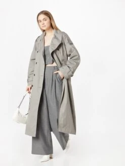 WEEKDAY Trenchcoats Tussenmantel Zenni Dames Stone Grey -Kledingwinkel 98f8c105a92ed77457a3a2d80b14cbd5