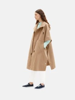 Tom Tailor Ponchos & Kimonos Cape Dames Donkerbeige -Kledingwinkel 9dad1a8141e0c7efef7725a27d602808